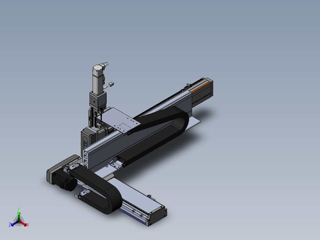 内嵌直交机械手XYG系列XYG432-A2正等轴测图