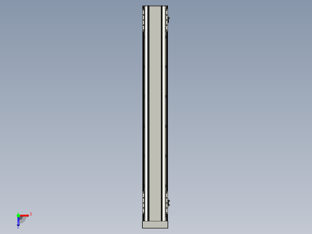 直线模组LHA170-S1200-D设计图纸俯视图