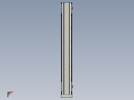 直线模组LHA170-S1200-D设计图纸俯视缩略图