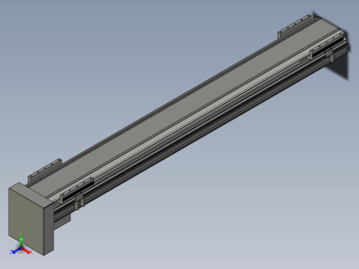 直线模组LHA170-S1200-D设计图纸正等轴测缩略图