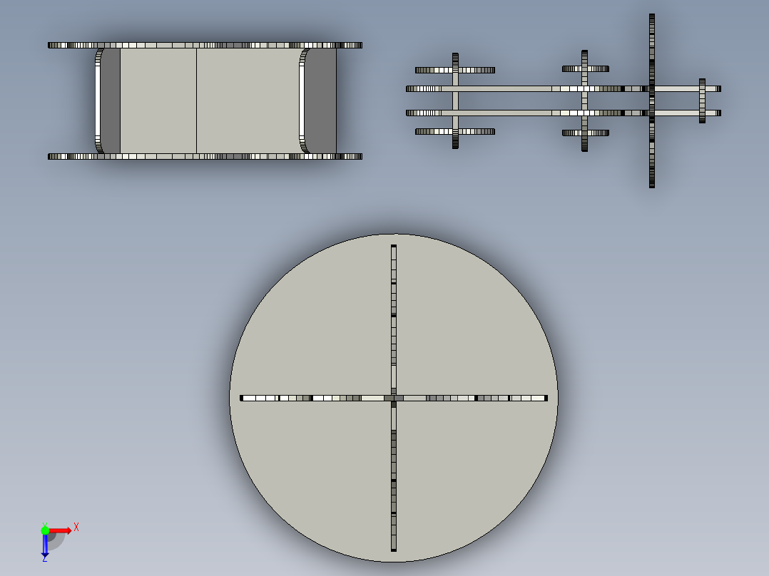 激光切割鹿、树和圣诞老人​​雪橇 3D 拼图模板俯视图