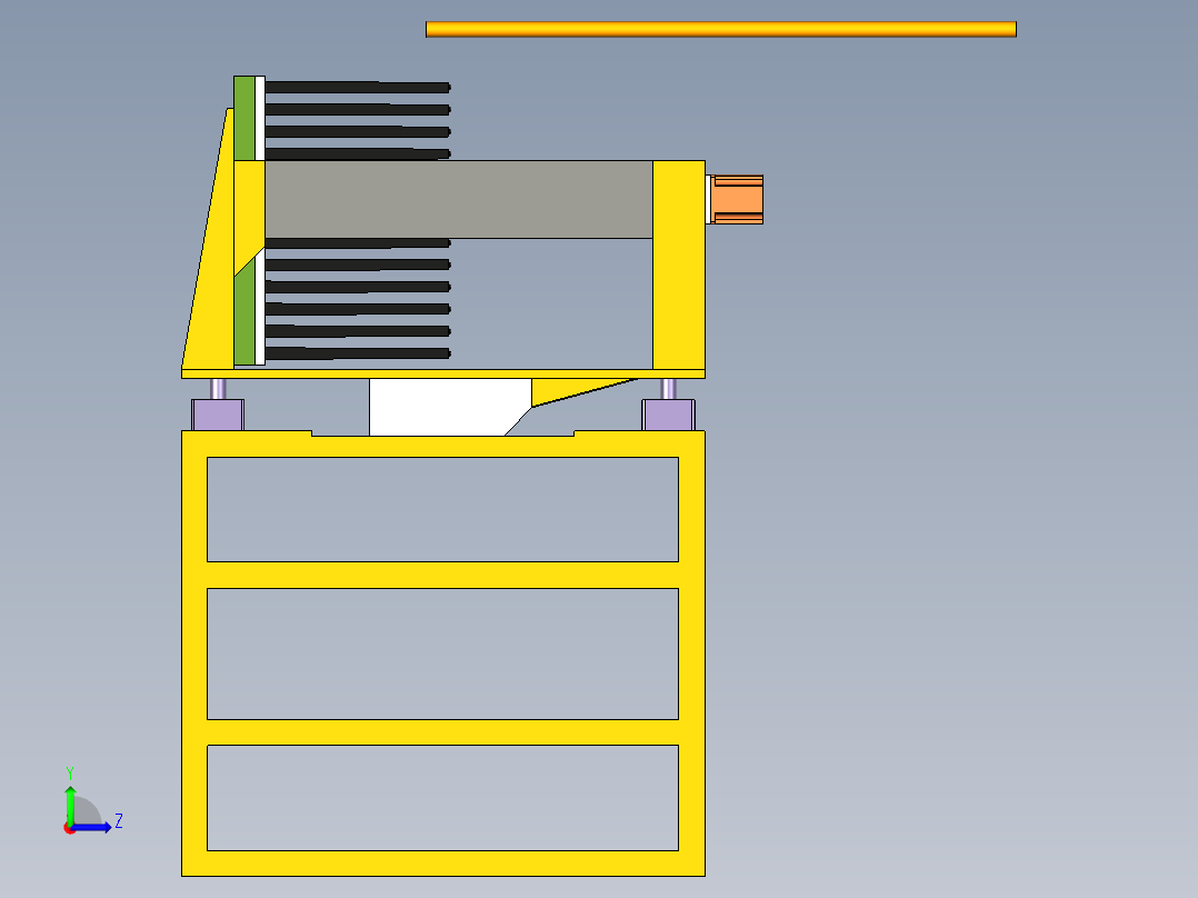 取茧机模型左视图