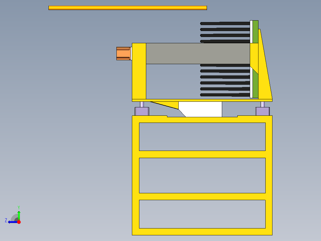 取茧机模型右视图