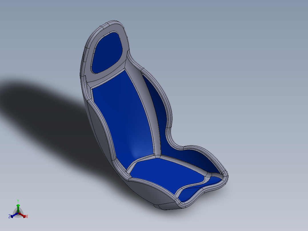 赛车座椅seat-168-sw正等轴测图