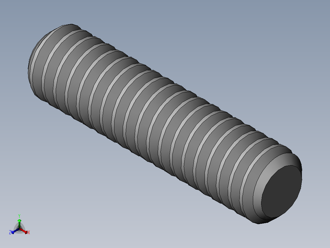 DIN 913-ISO 4026 固定螺钉-M2 L=8.SLDPRT正等轴测图