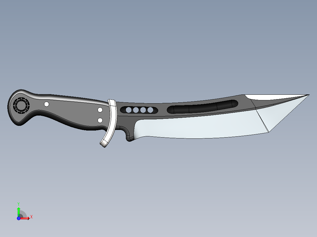 UC3016刀具模型前视图