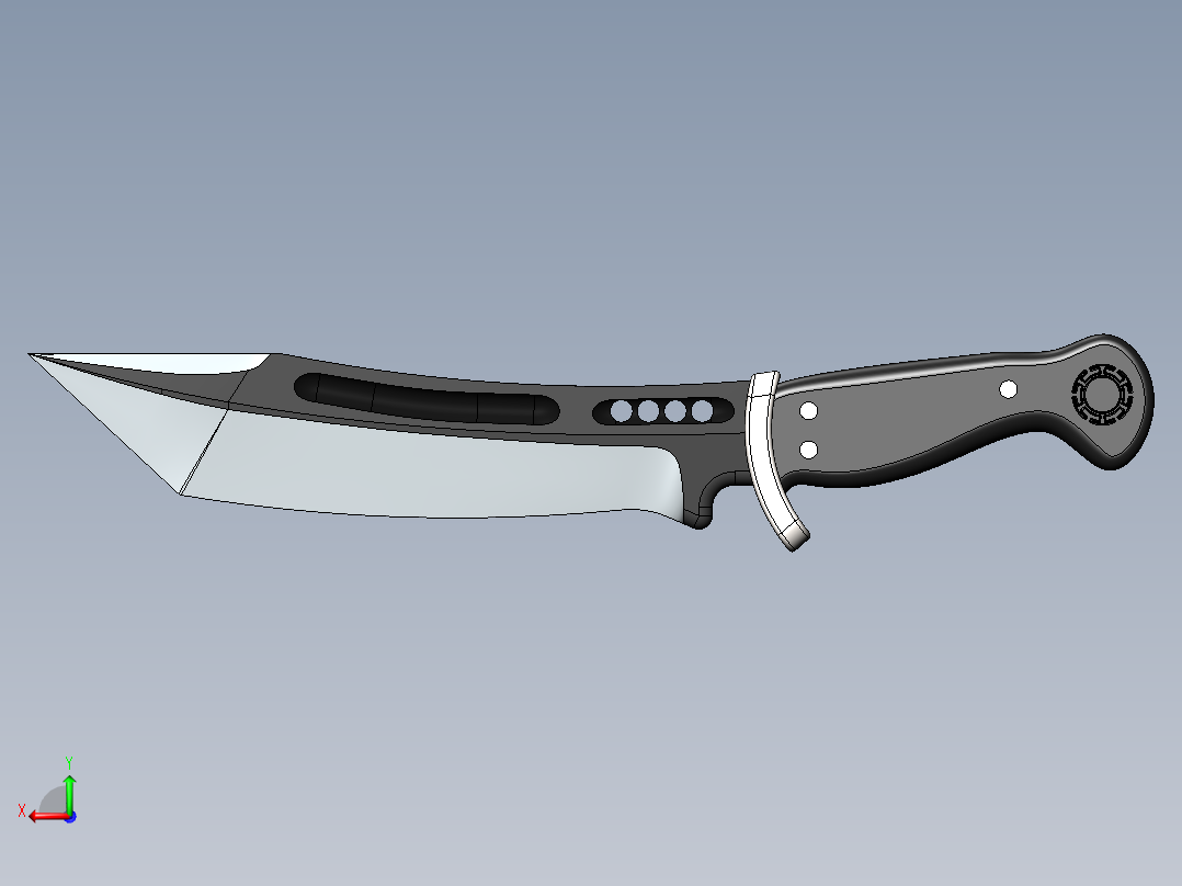 UC3016刀具模型后视图