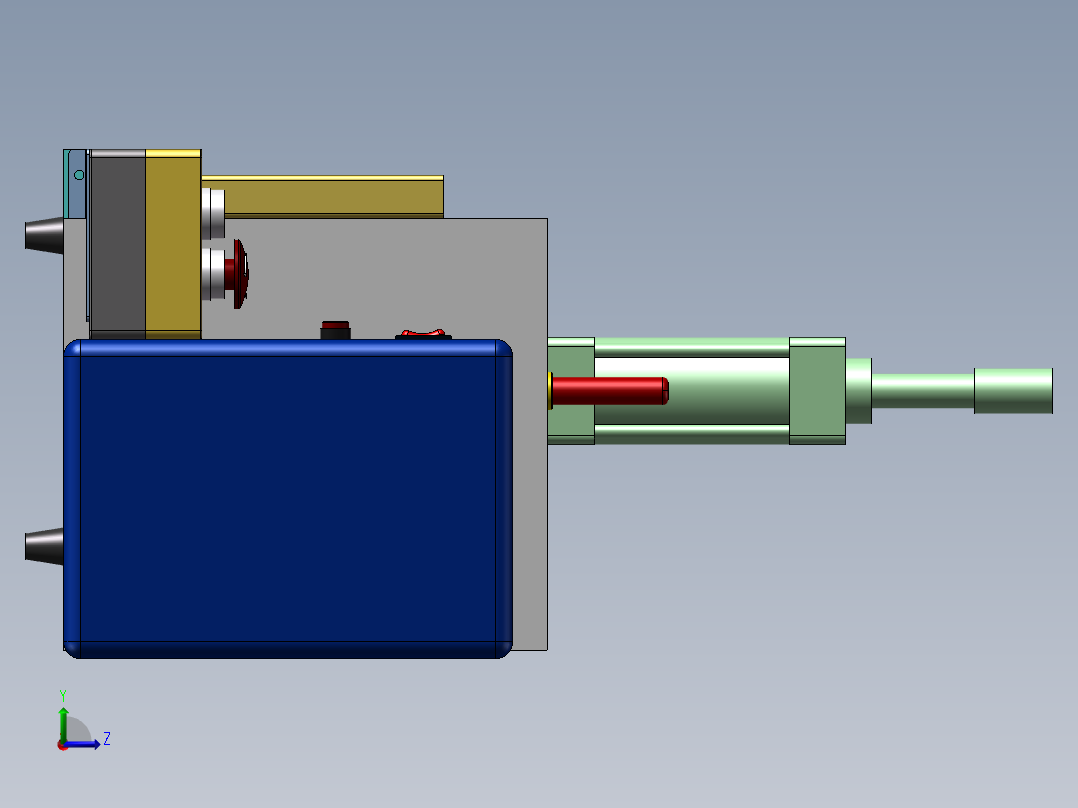 塑胶注塑件热切水口机左视图