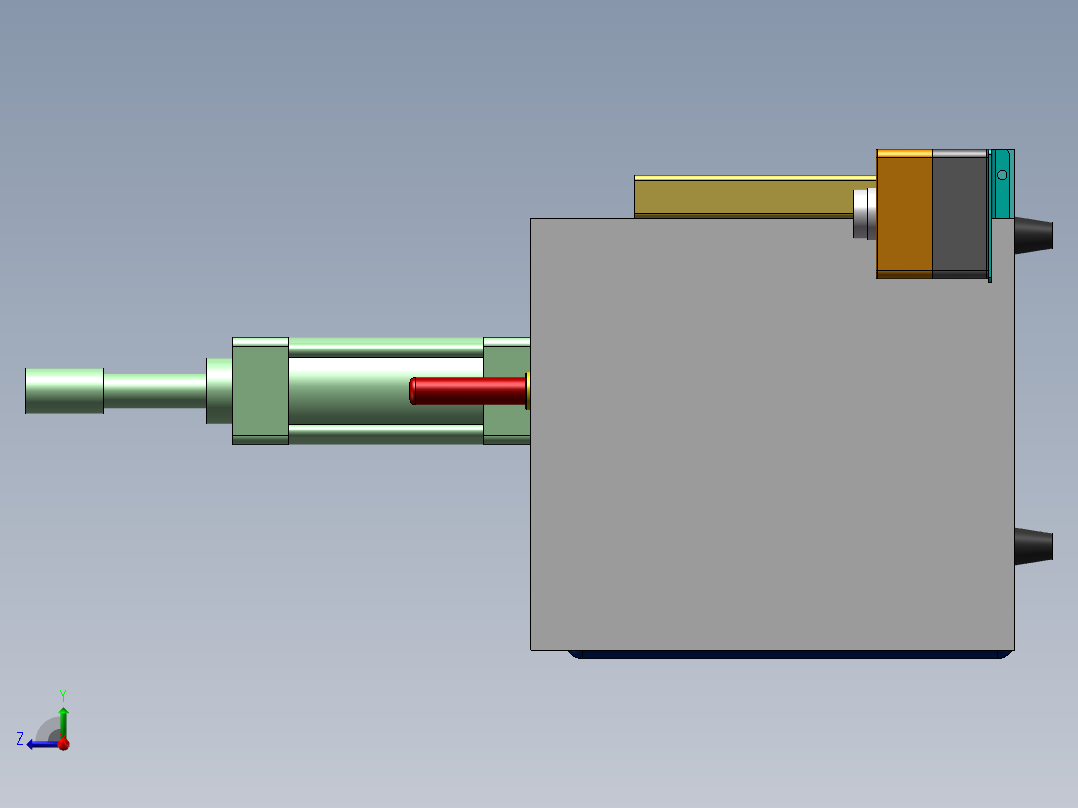 塑胶注塑件热切水口机右视图