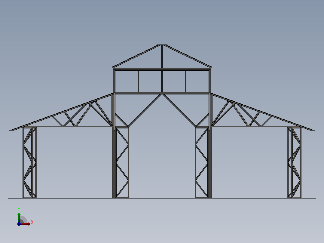 金属结构前视图