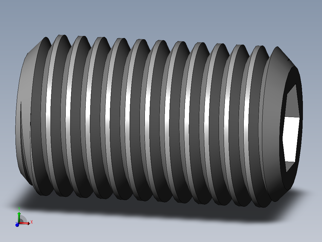 DIN 913-ISO 4026 固定螺钉-M24 L=40.SLDPRT主视图