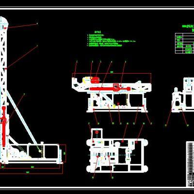 全液压岩心钻机液压动力头2D图纸 机械设计CAD图纸DWG图纸缩略图