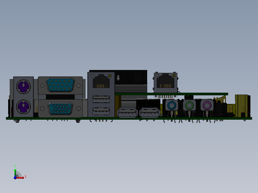 英特尔主板前视图