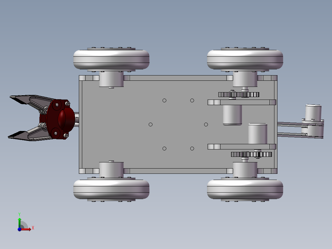 草莓采摘机设计前视图