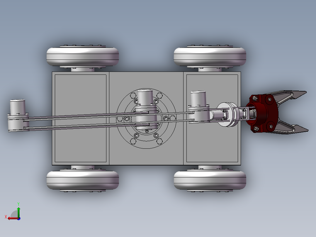 草莓采摘机设计后视图