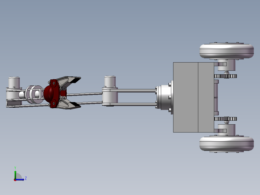 草莓采摘机设计左视图