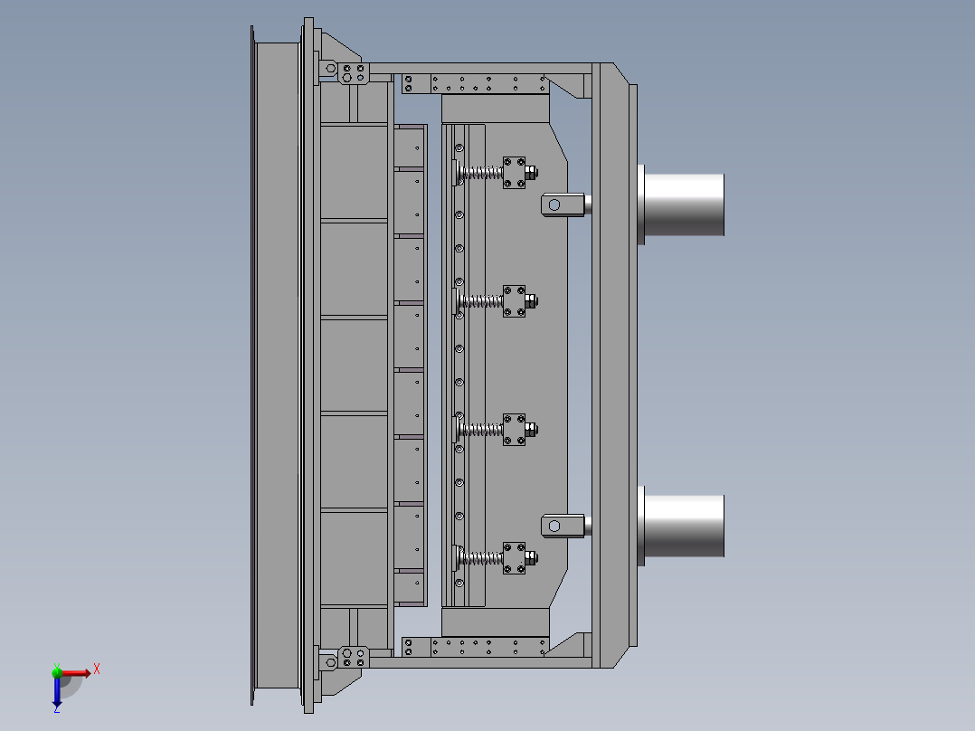 双杠液压剪板机剪板装置设计含三维CAD说明书1261945俯视图