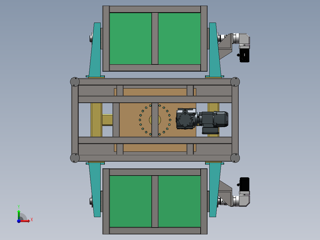 二轴变位机设备sw18可编辑前视图