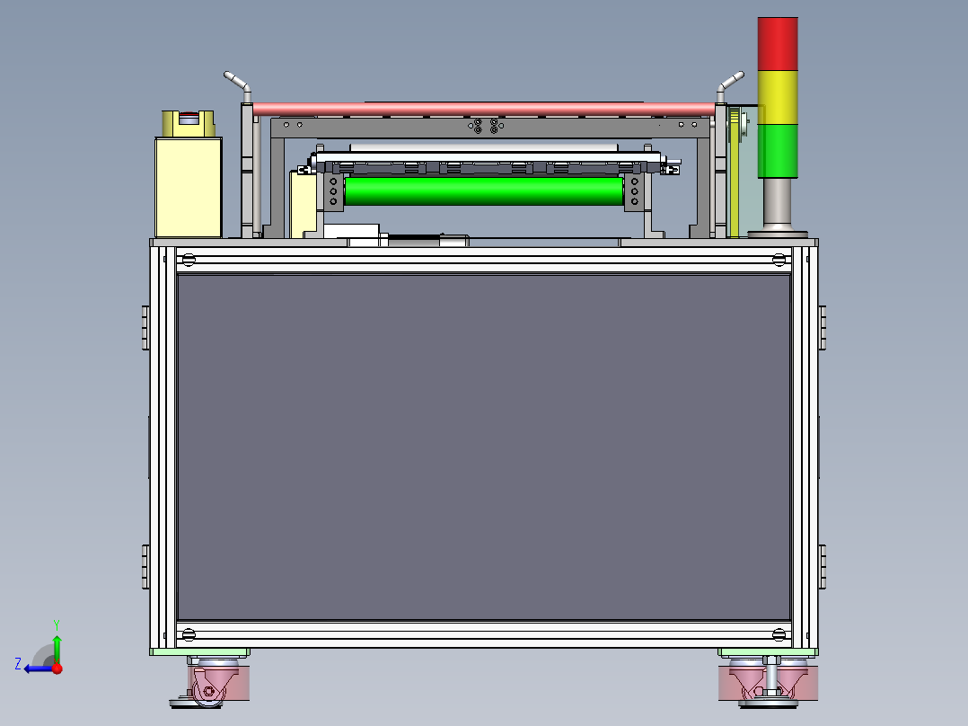 ol撕膜机（sw18可编辑+工程图）右视图