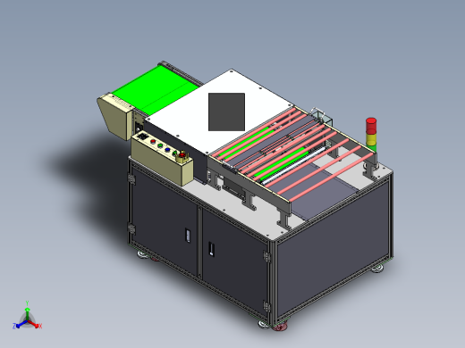 ol撕膜机（sw18可编辑+工程图）正等轴测缩略图