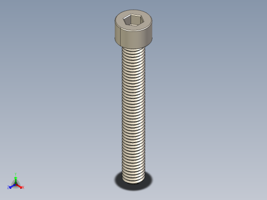 Screw_DIN_912_M8x60F_A2.STEP公制内六角螺钉