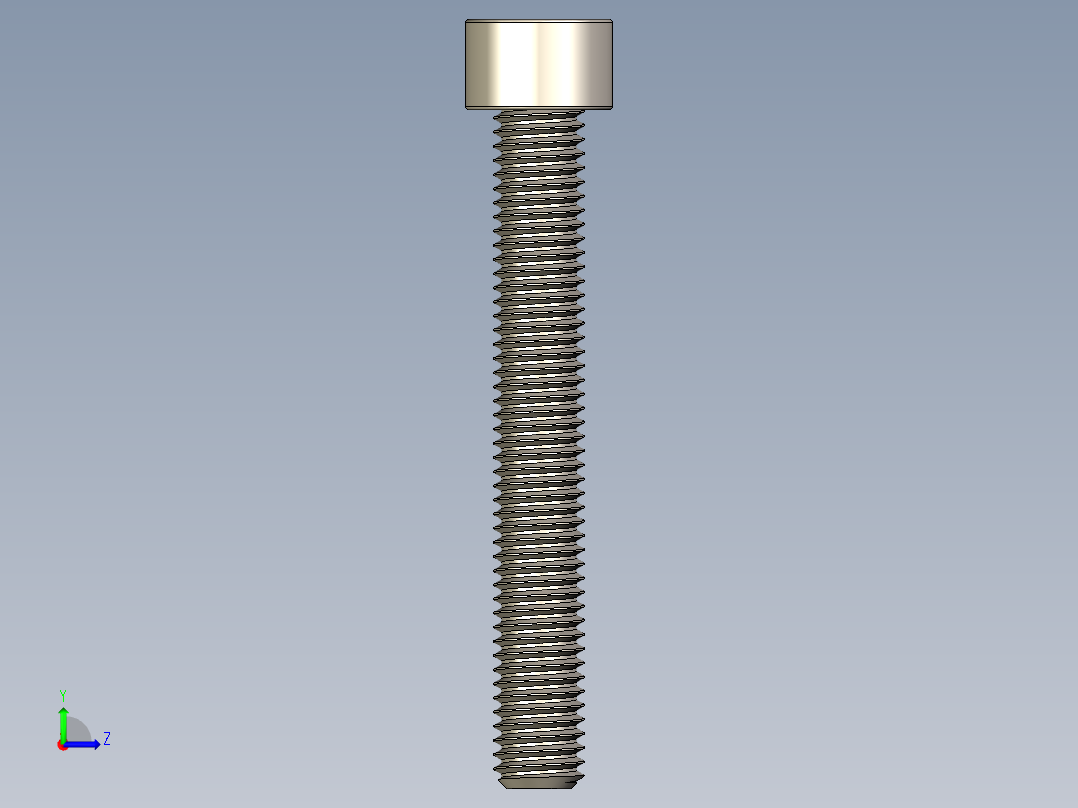 Screw_DIN_912_M8x60F_A2.STEP公制内六角螺钉左视图
