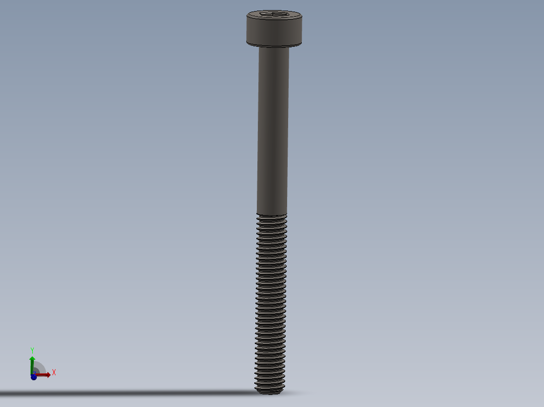 Screw_DIN_912_M3x35_A2.SLDPRT公制内六角螺钉主视图