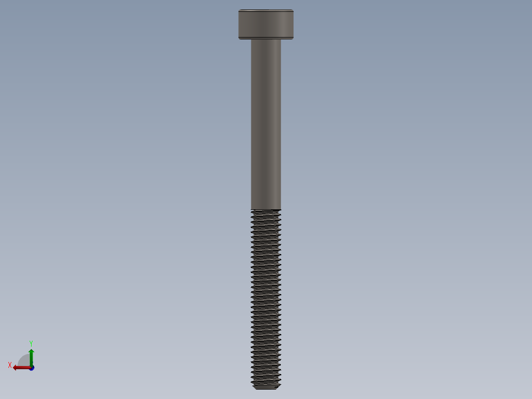 Screw_DIN_912_M3x35_A2.SLDPRT公制内六角螺钉后视图