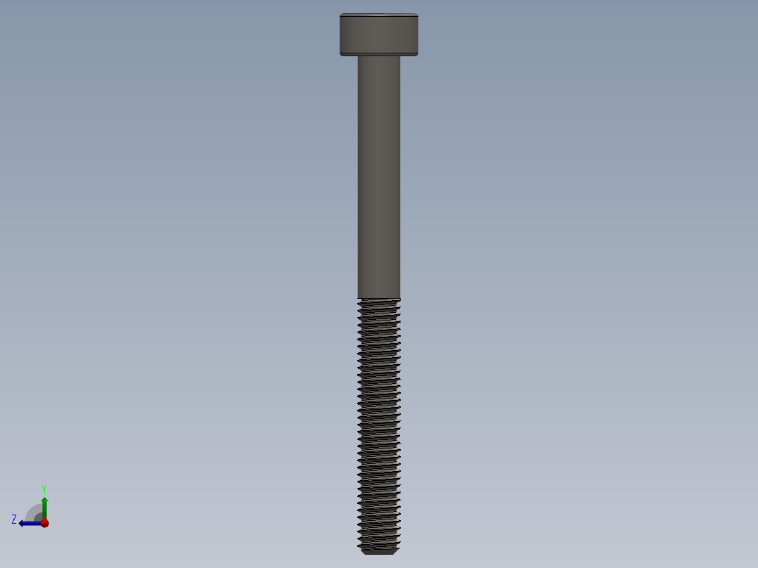 Screw_DIN_912_M3x35_A2.SLDPRT公制内六角螺钉右视图