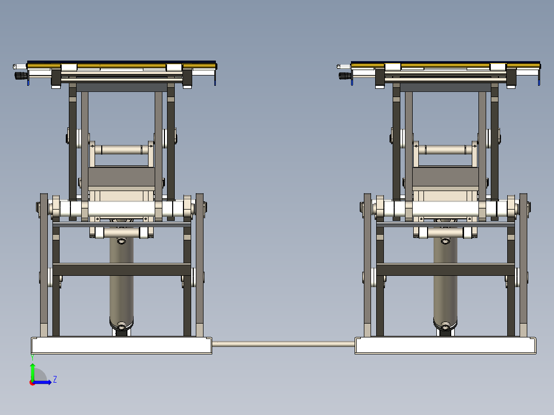 剪式汽车举升机模型设计左视图