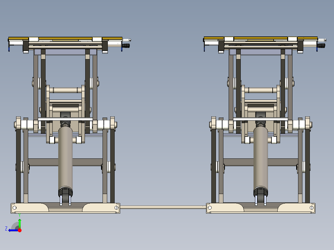 剪式汽车举升机模型设计右视图