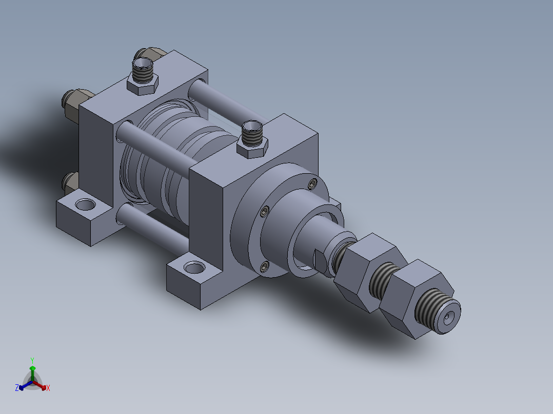 横拉杆液压缸（带底座）80x40x27 mm