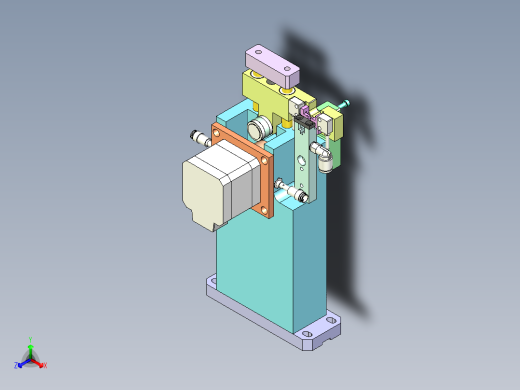 凸轮上下分料机构正等轴测缩略图