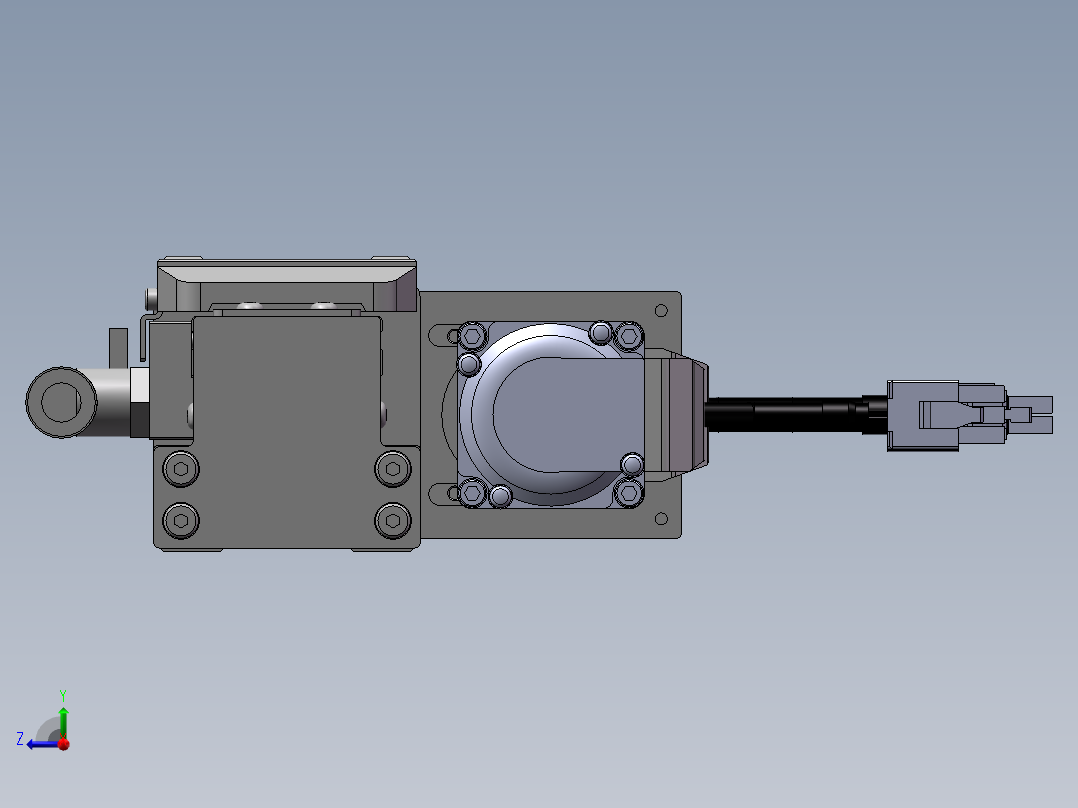铆钉伺服压入机-压力传感器-自动入料右视图