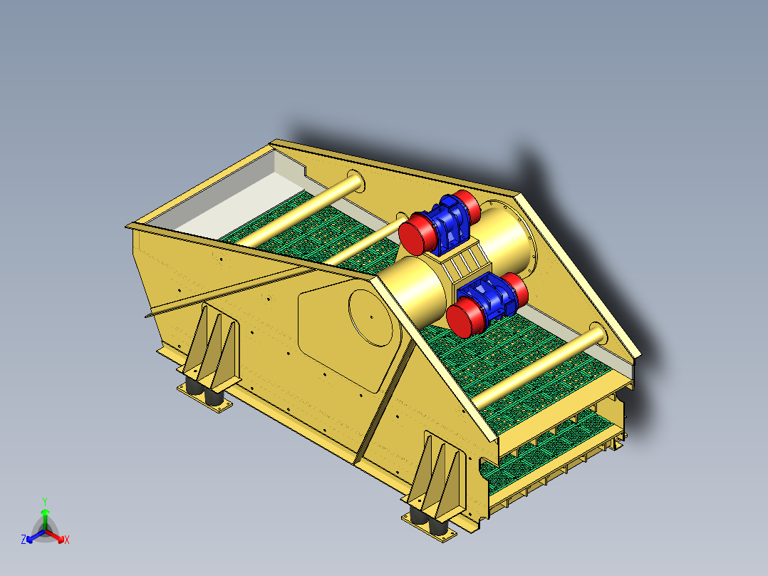 B2004765-双层振动筛正等轴测图