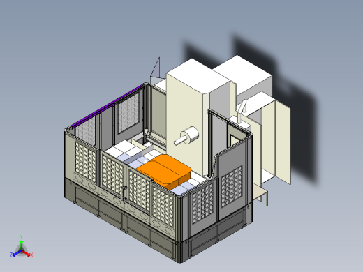 CNC BORVERK 带保护（盖）墙正等轴测缩略图
