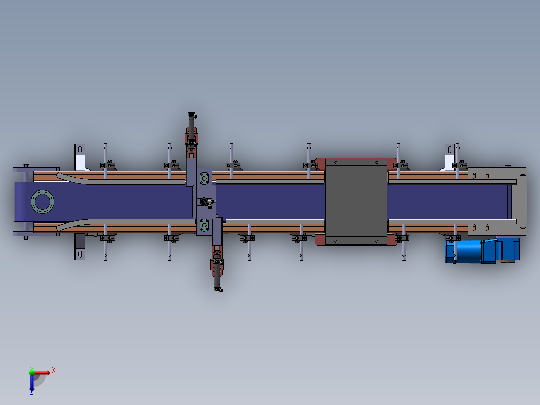 LXYC-BOSS上料退磁机俯视图