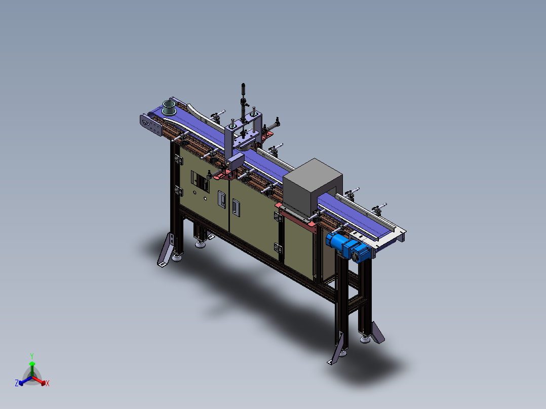 LXYC-BOSS上料退磁机正等轴测图