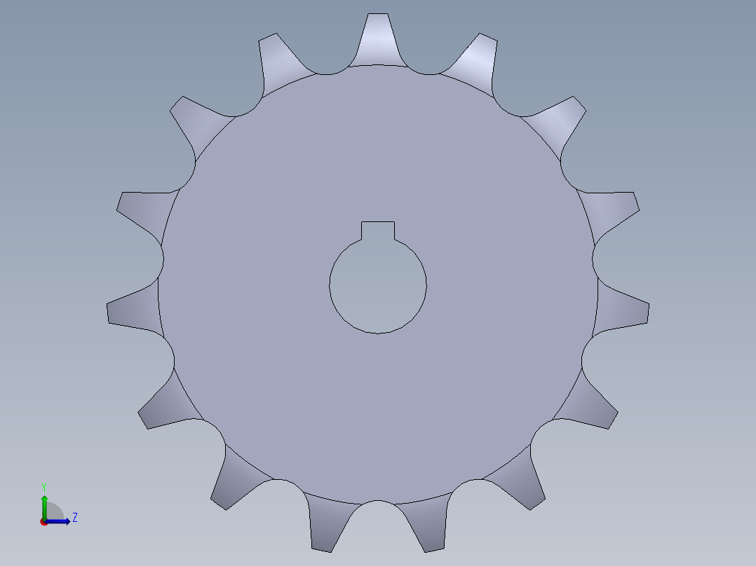 链轮SP40B15-N-12左视图