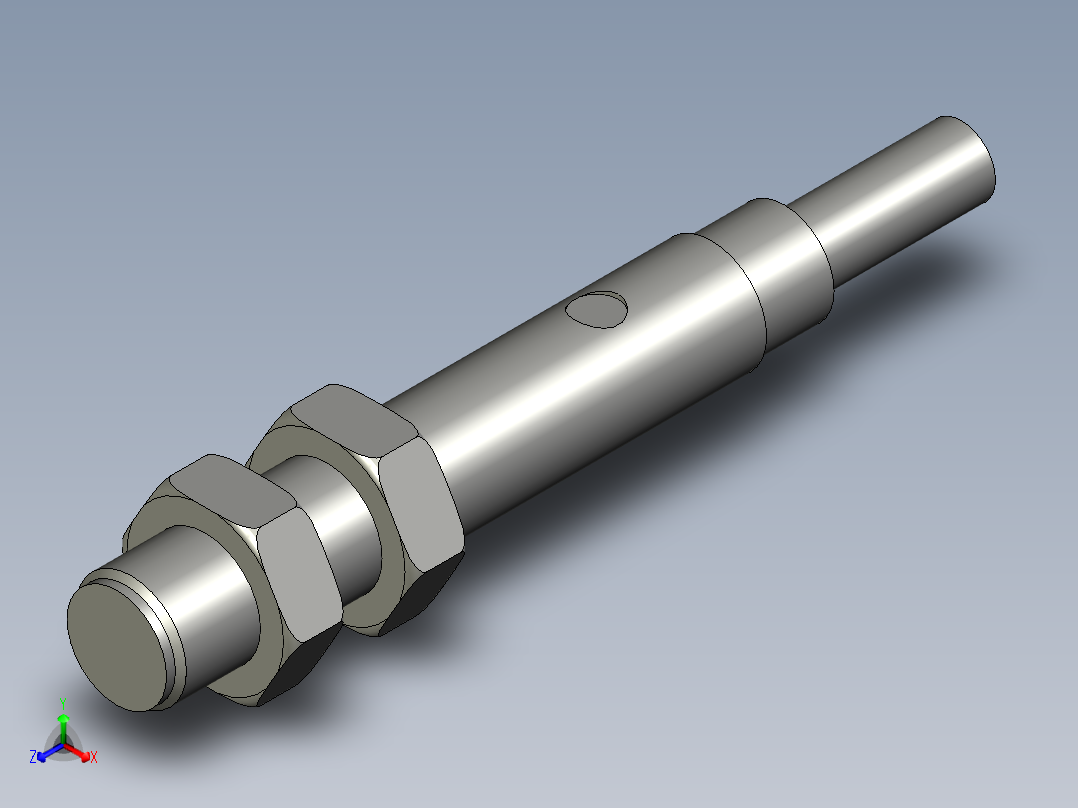 SC0501-NRIKO-圆管型接近开关-M5正等轴测图