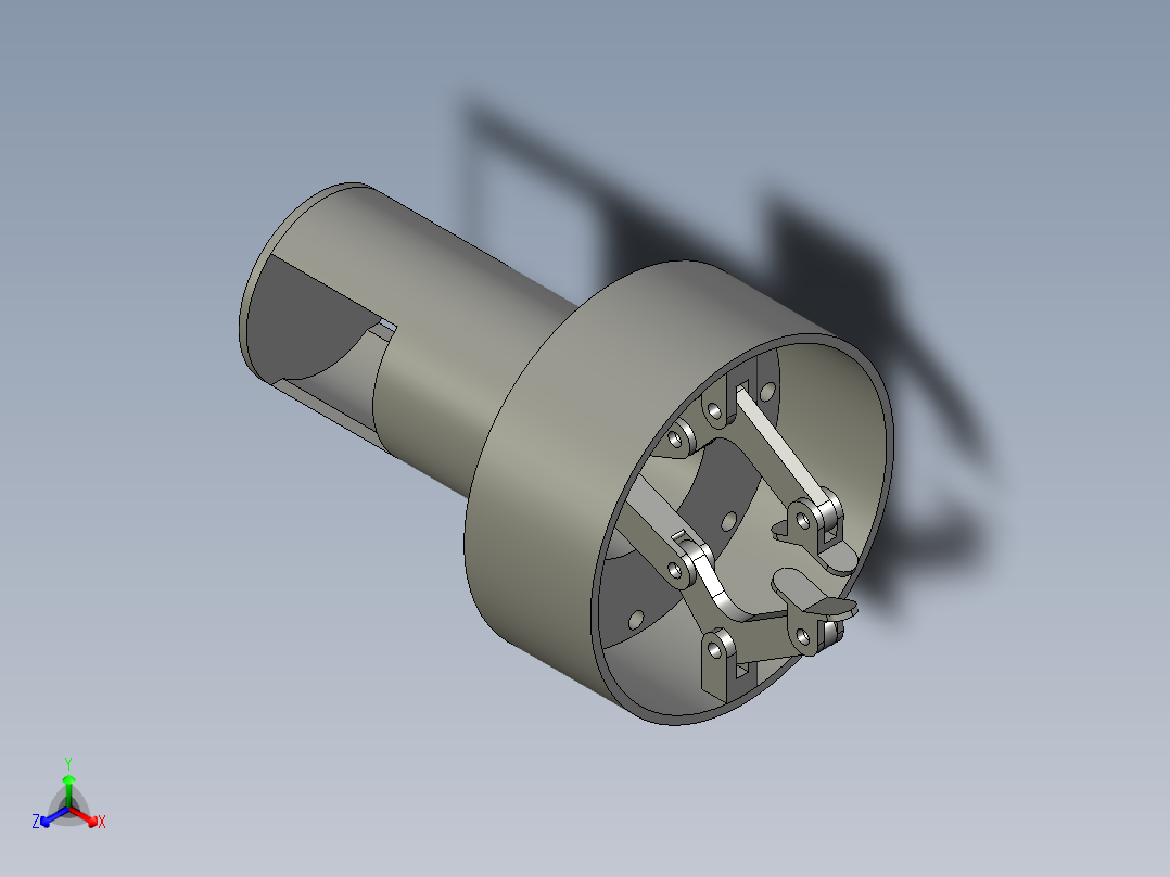 夹爪装配正等轴测图