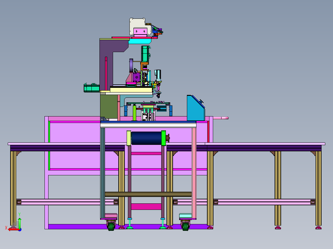 多工位塑胶外壳加工用攻牙机后视图