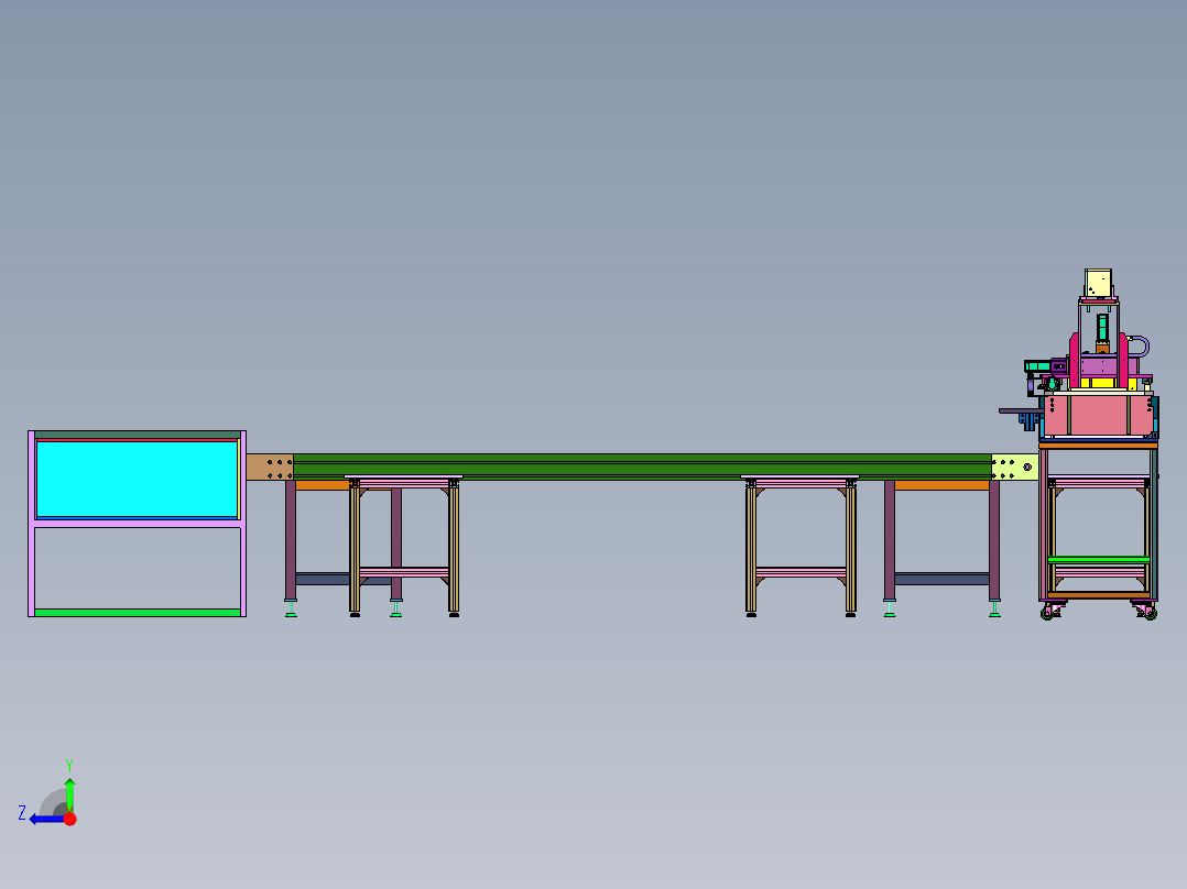 多工位塑胶外壳加工用攻牙机右视图