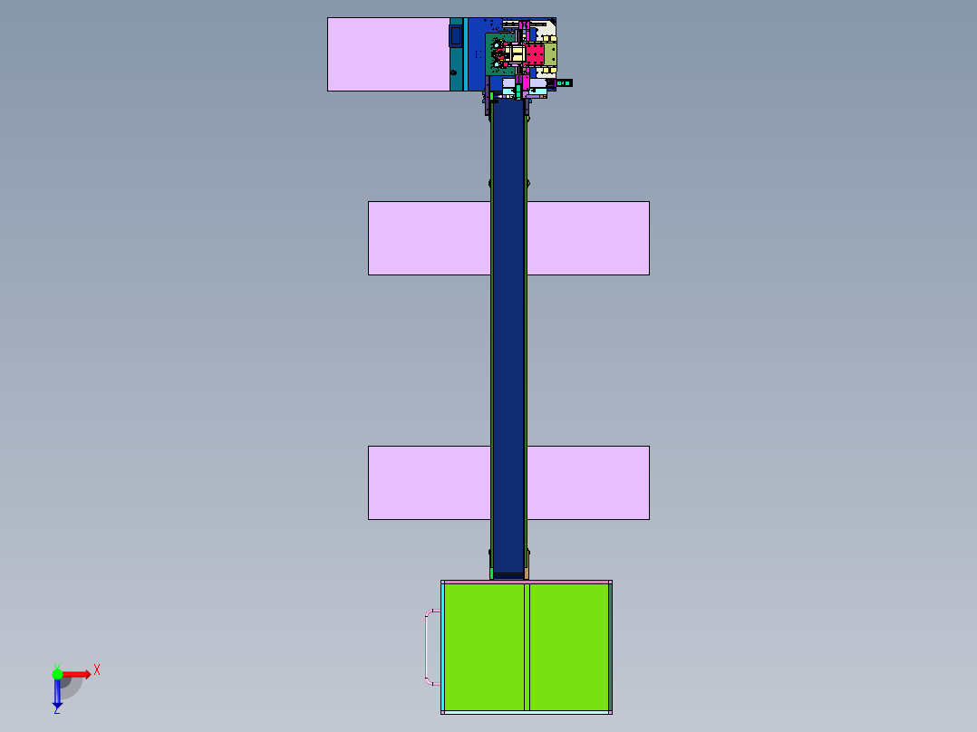 多工位塑胶外壳加工用攻牙机俯视图
