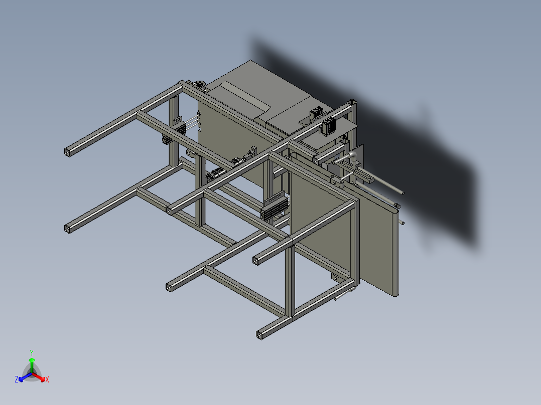 间歇式立式装盒机主视图