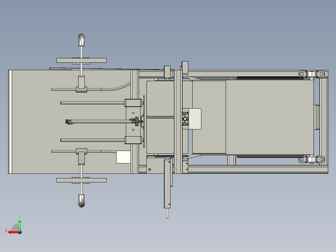 间歇式立式装盒机后视图