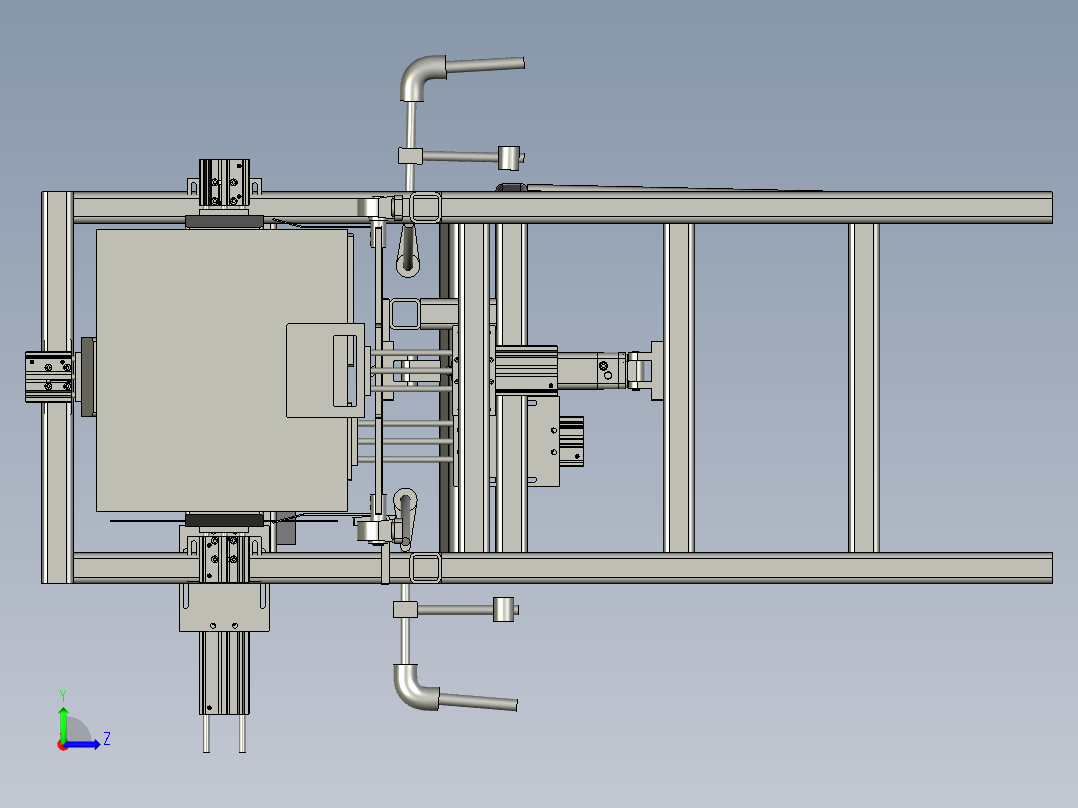 间歇式立式装盒机左视图