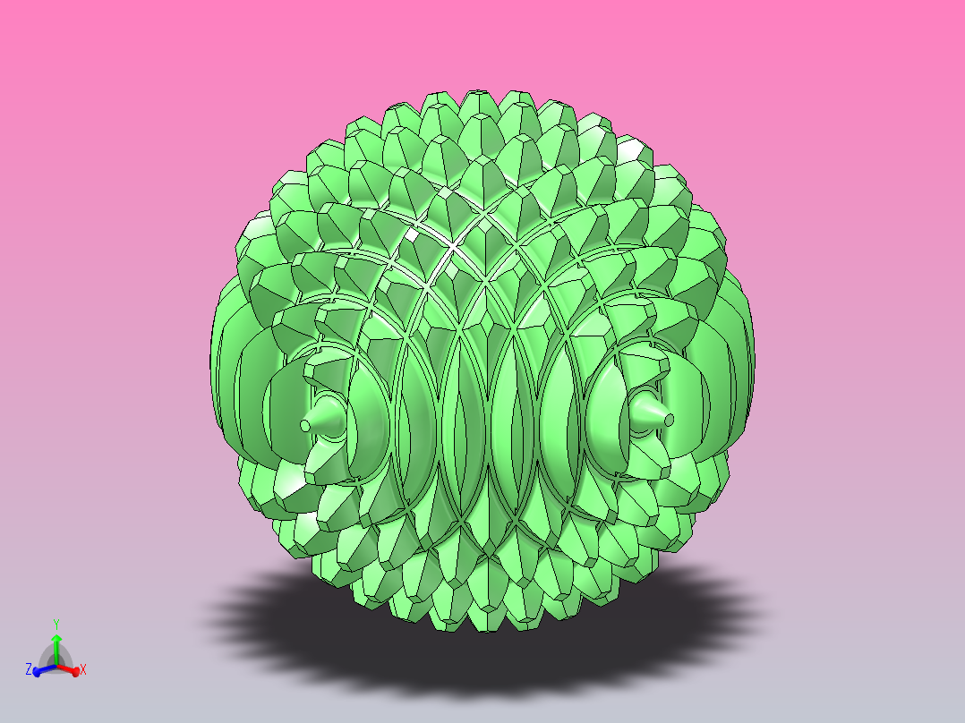 球齿轮30×2主视图