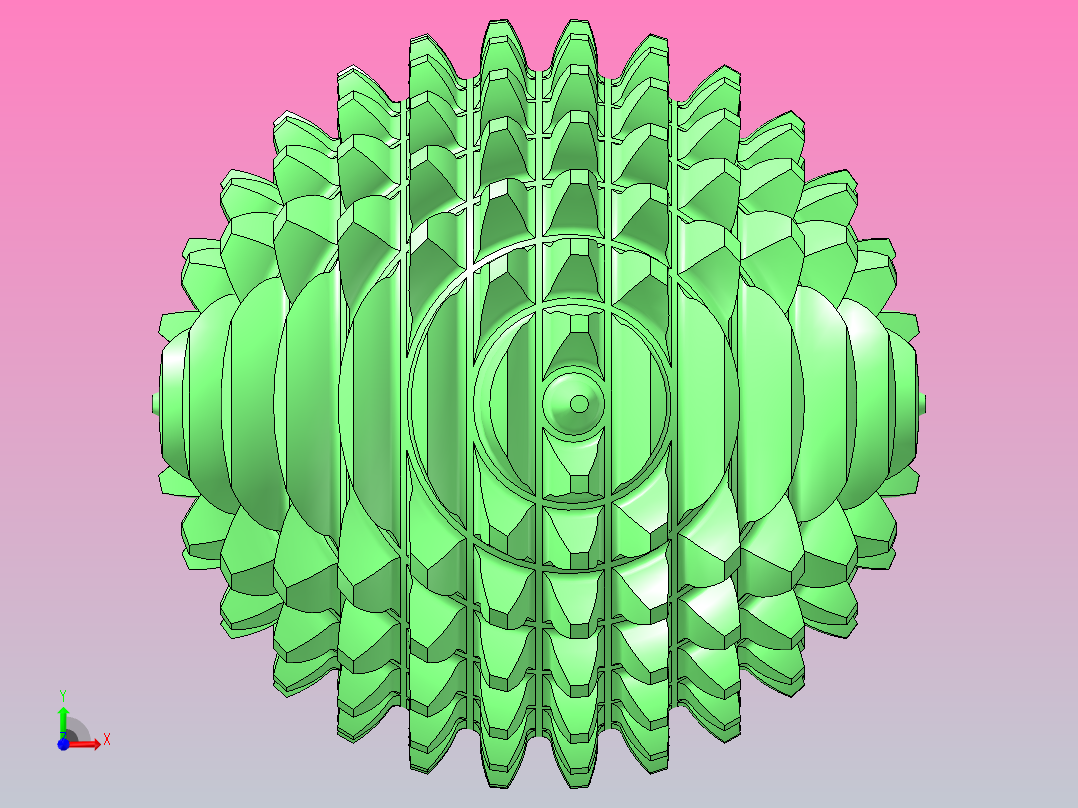 球齿轮30×2前视图