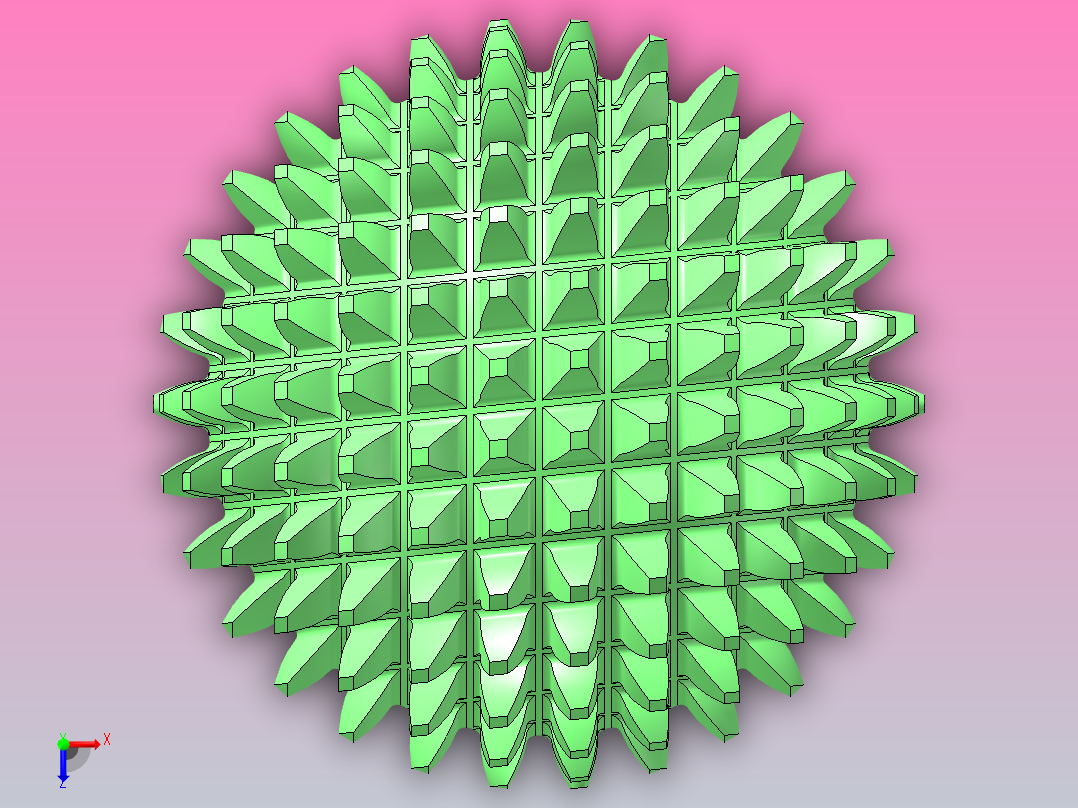 球齿轮30×2俯视图